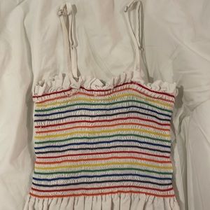 rainbow tube top with straps